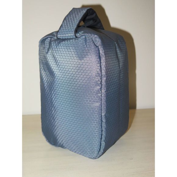 adidas LP6255 Men's Onix Gray Striped Zippered Toiletry Kit - Picture 8 of 10